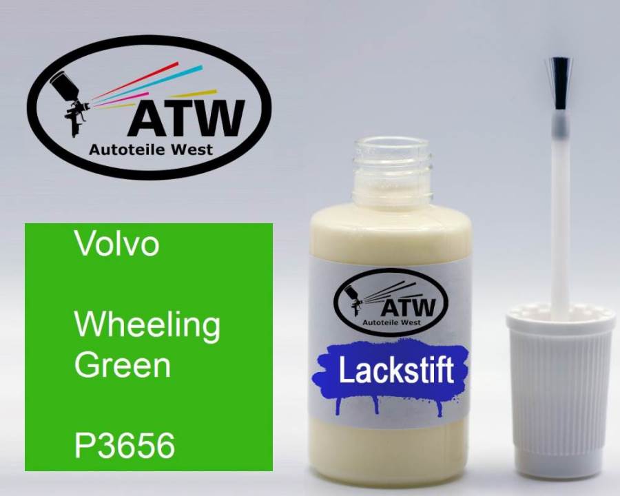 Volvo, Wheeling Green, P3656: 20ml Lackstift, von ATW Autoteile West.